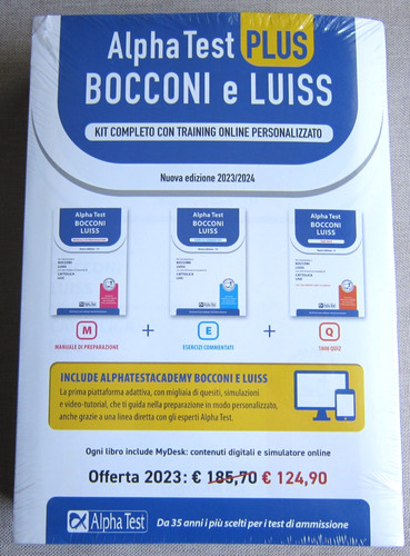 Alpha test plus - plus, bocconi